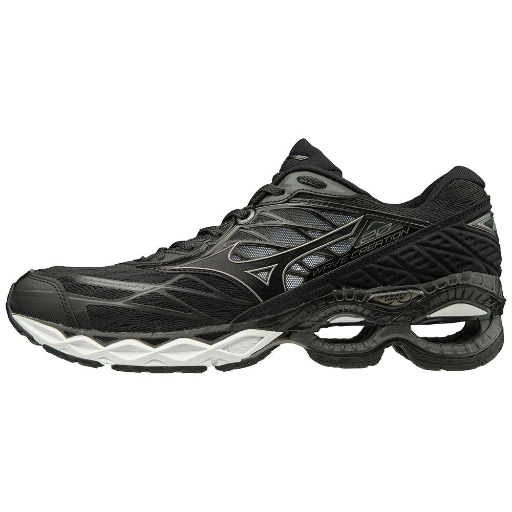 Mizuno Men's WAVE CREATION 20 Running Shoes Black/Dark Grey (J1GC190112-JHI)